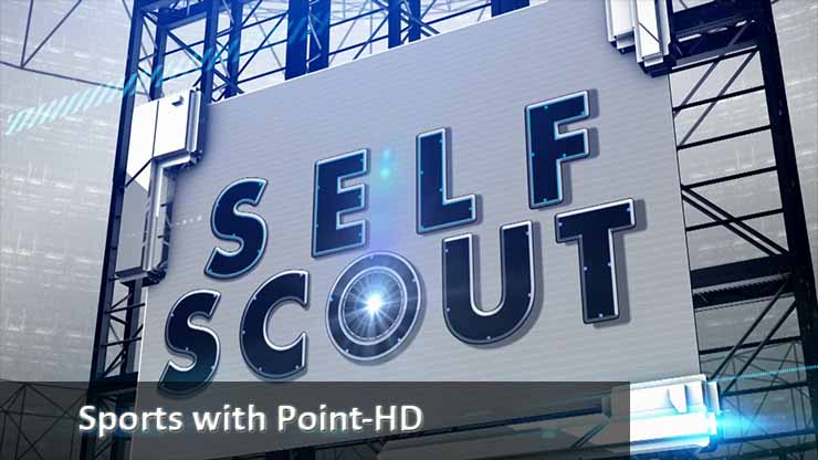 Panthers Telestrator POINT-HD and still of self scout show title 