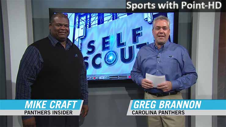 Panthers Telestrator POINT-HD with Mike Craft and Greg Brannon, coach and talent 